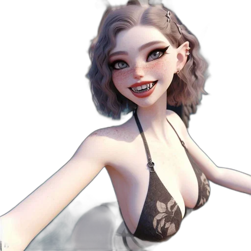 dress, face, concept art, fantasy art, 3d render, photorealistic, animated, figure transparent PNG cut-out