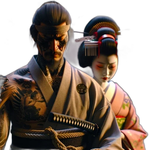 staff, mask, face, weapon, concept art, photorealistic, 3d render, cyberpunk transparent PNG cut-out