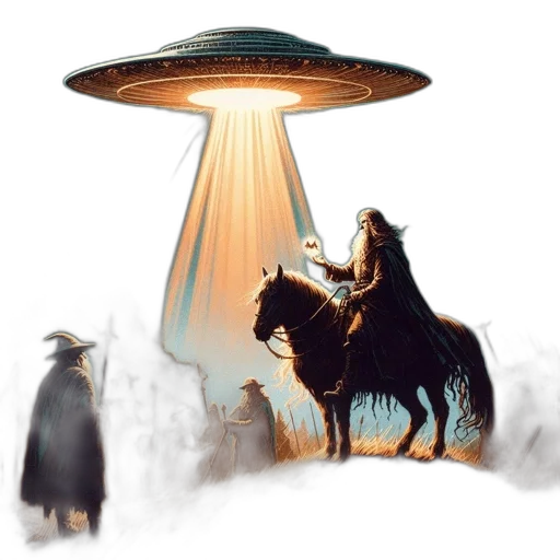hat, creature, concept art, fantasy art, pixel art, outer space, night, fog transparent PNG cut-out