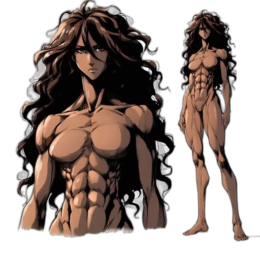 hair, comic book art, concept art, anime, cartoon, earth tones, two, illustrations transparent PNG cut-out