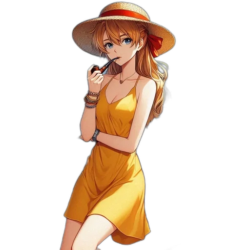 hat, dress, staff, weapon, anime, pixel art, cartoon, concept art transparent PNG cut-out