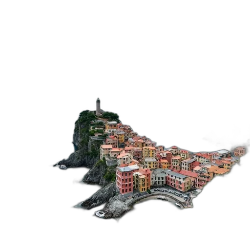 building, dragon, umbrella, 3d render, pixel art, concept art, photorealistic, fog transparent PNG cut-out