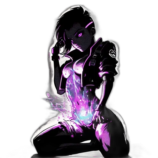 robot, staff, jewelry, weapon, cyberpunk, concept art, fantasy art, comic book art transparent PNG cut-out