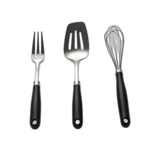 food, weapon, staff, 3d render, monochrome, set, three, kitchen transparent PNG cut-out