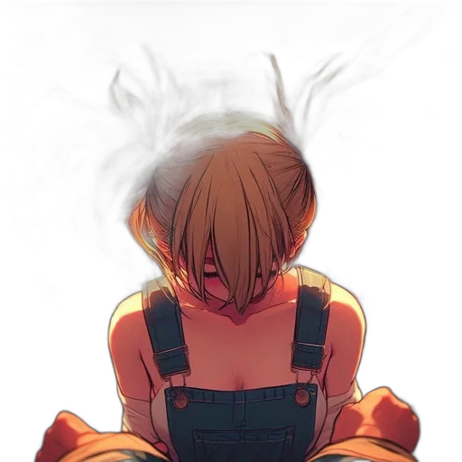 mask, dress, hair, weapon, concept art, anime, watercolor, comic book art transparent PNG cut-out