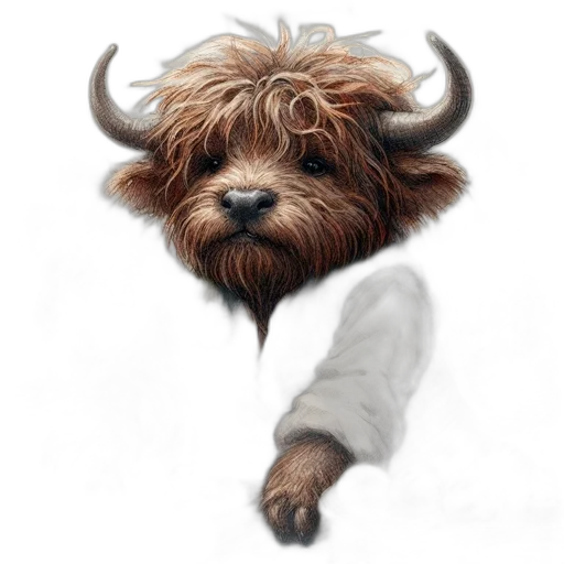 animal, creature, face, hair, photorealistic, fantasy art, oil painting, concept art transparent PNG cut-out