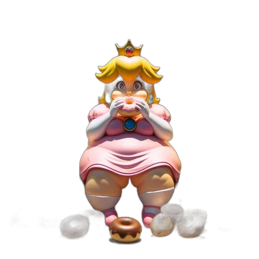 crown, dress, creature, animal, 3d render, concept art, life-sized, princess transparent PNG cut-out