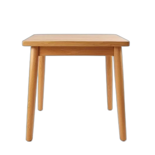 furniture, dress, 3d render, wooden, stool, straight, back, four transparent PNG cut-out