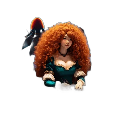 hair, crown, jewelry, 3d render, fantasy art, concept art, pixel art, woman transparent PNG cut-out