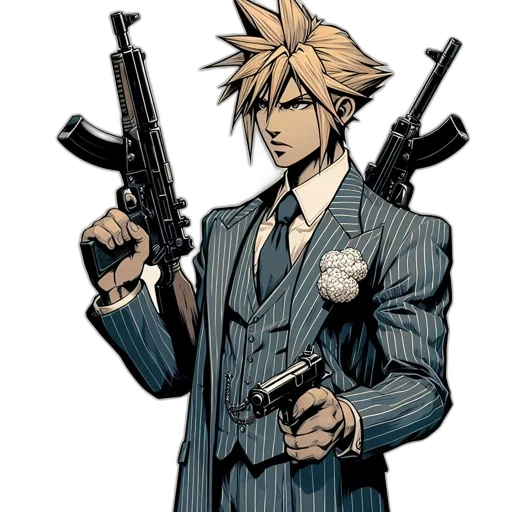 weapon, comic book art, concept art, cartoon, anime, animated, character, spiky transparent PNG cut-out