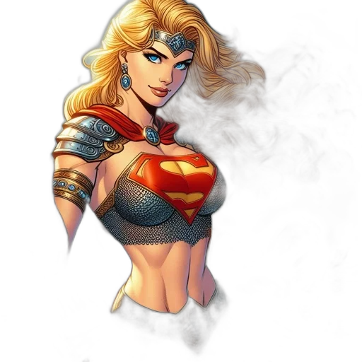 jewelry, dress, comic book art, fantasy art, concept art, pixel art, supergirl, stands transparent PNG cut-out