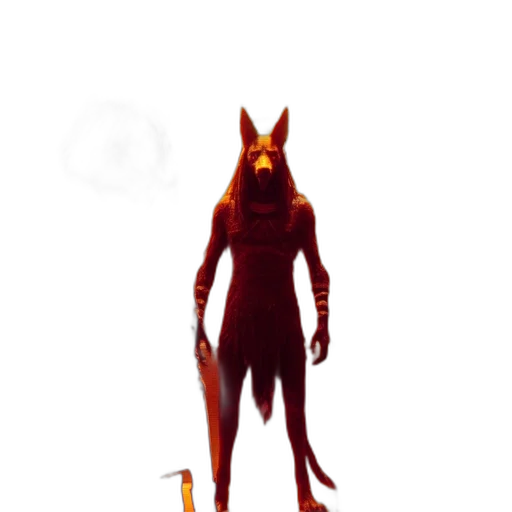 creature, staff, animal, mask, concept art, 3d render, pixel art, fantasy art transparent PNG cut-out