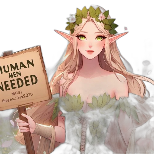 dress, fantasy art, concept art, pixel art, anime, elf-like, character, holds transparent PNG cut-out