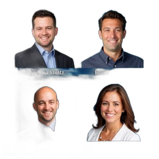 staff, webinar, advertisement, featuring, four, portraits, individuals, text transparent PNG cut-out