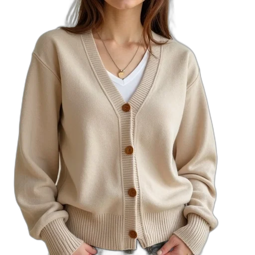 jacket, earth tones, golden, beige, crew, neck, sweater, ribbed transparent PNG cut-out