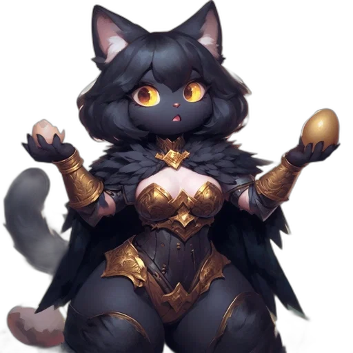 staff, fantasy art, concept art, pixel art, comic book art, dark, anthropomorphic, cat-human transparent PNG cut-out