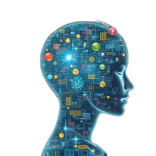 robot, hat, face, cyberpunk transparent PNG cut-out