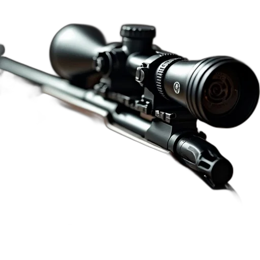 weapon, staff, 3d render, photorealistic, rifle, muzzle, gun, top transparent PNG cut-out