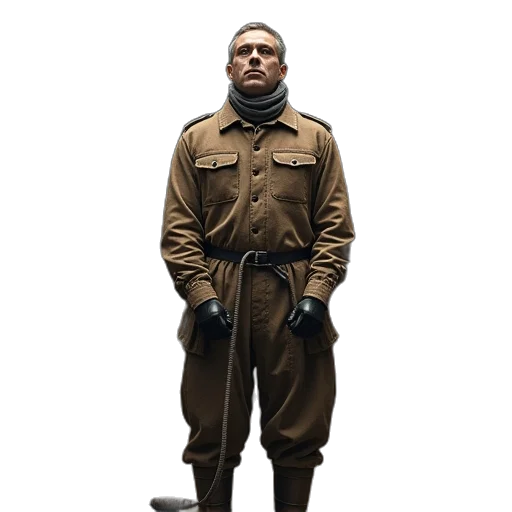 jacket, staff, concept art, man transparent PNG cut-out