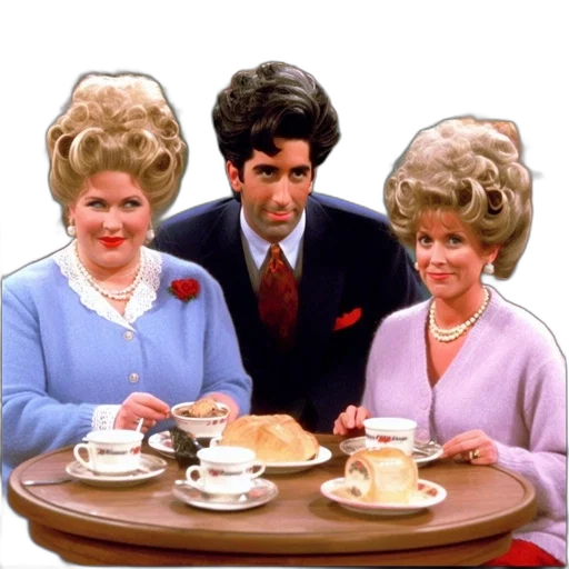 crown, hat, food, three, people, sit, table, domestic transparent PNG cut-out
