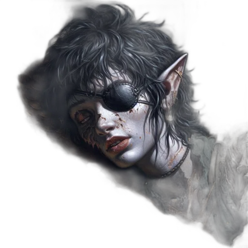 mask, creature, face, fantasy art, concept art, photorealistic, watercolor, dark transparent PNG cut-out