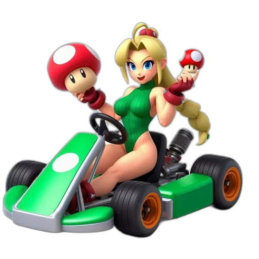 car, dress, weapon, 3d render, concept art, pixel art, animated, female transparent PNG cut-out