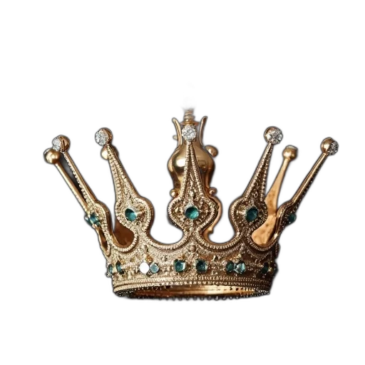 crown, jewelry, staff, weapon, 3d render, photorealistic, concept art, pendants transparent PNG cut-out