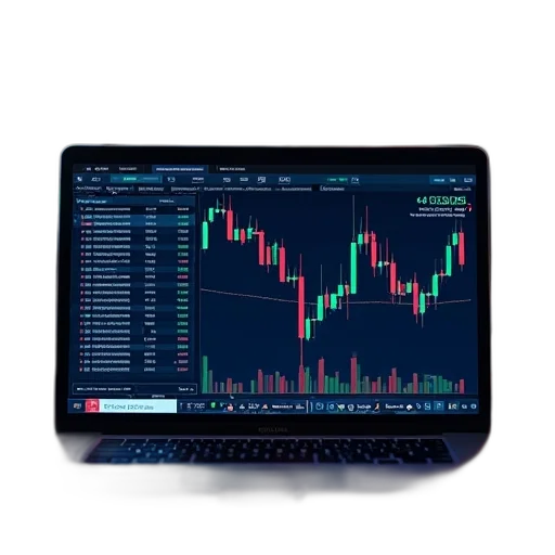 laptop, screen, monitor, trading transparent PNG cut-out