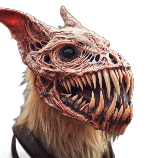 mask, dragon, creature, animal, concept art, 3d render, fantasy art, photorealistic transparent PNG cut-out