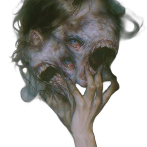 mask, face, creature, animal, concept art, photorealistic, fantasy art, 3d render transparent PNG cut-out