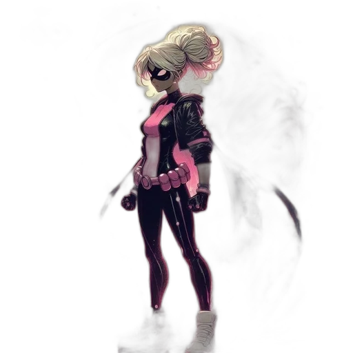 jacket, mask, robot, creature, concept art, comic book art, cyberpunk, pixel art transparent PNG cut-out