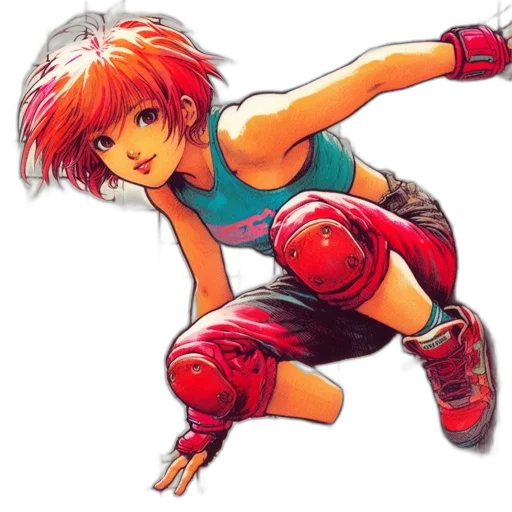 weapon, concept art, anime, comic book art, pixel art, red, animated, character transparent PNG cut-out