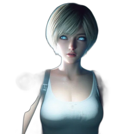 face, dress, robot, mask, concept art, photorealistic, 3d render, pixel art transparent PNG cut-out