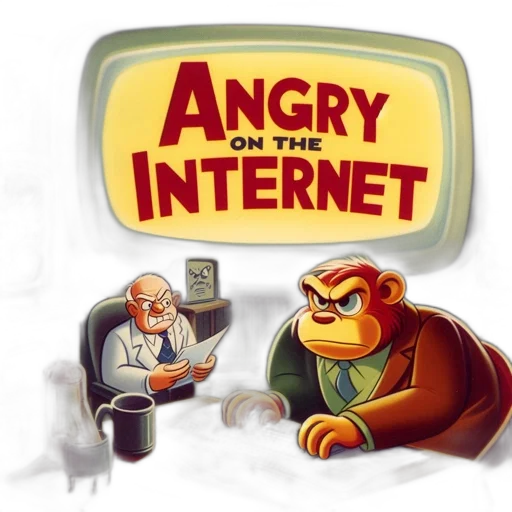 concept art, elderly, man, large, ape-like, character, discuss, anger transparent PNG cut-out
