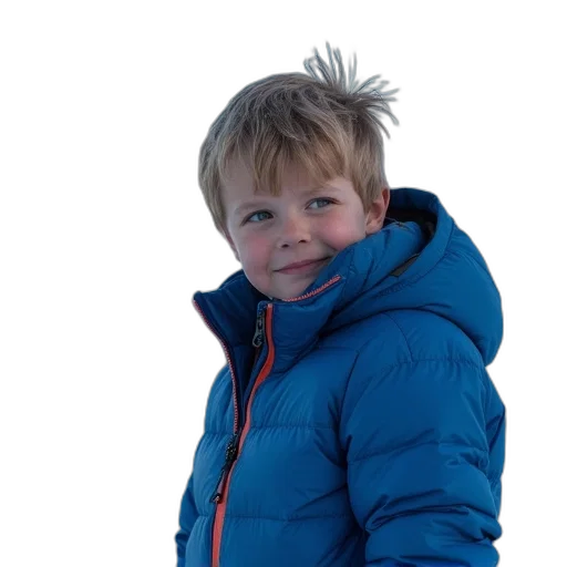 jacket, face, creature, hair transparent PNG cut-out