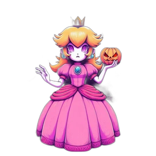 crown, dress, staff, mask, pixel art, concept art, vaporwave, 3d render transparent PNG cut-out