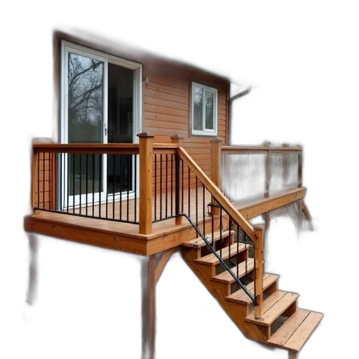 furniture, building, 3d render, photorealistic, concept art, wooden, deck, metal transparent PNG cut-out