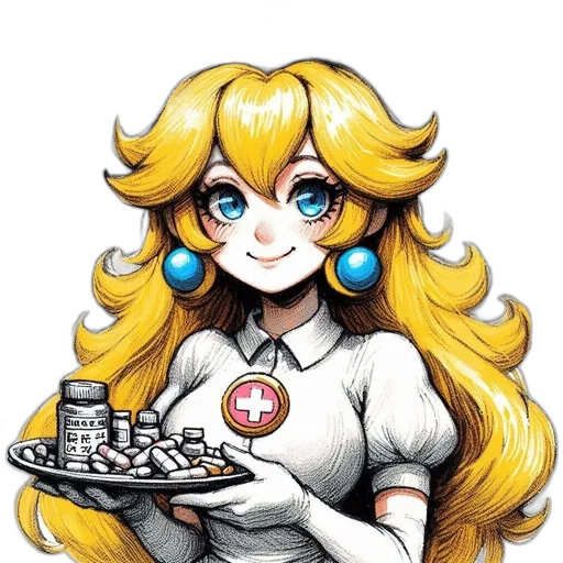 staff, food, pixel art, anime, comic book art, cartoon, animated, nurse transparent PNG cut-out