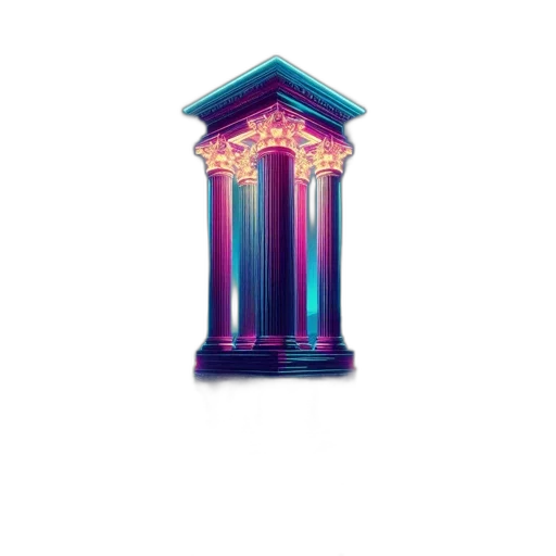 crown, building, furniture, jewelry, vaporwave, 3d render, pixel art, concept art transparent PNG cut-out