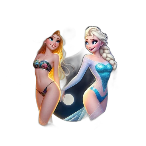 jewelry, 3d render, concept art, fantasy art, pixel art, underwater, two, animated transparent PNG cut-out