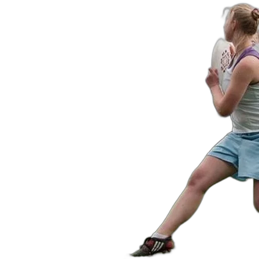 female, athlete, white, shirt transparent PNG cut-out