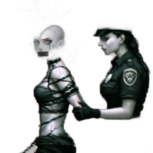 robot, staff, mask, weapon, concept art, cyberpunk, pixel art, 3d render transparent PNG cut-out
