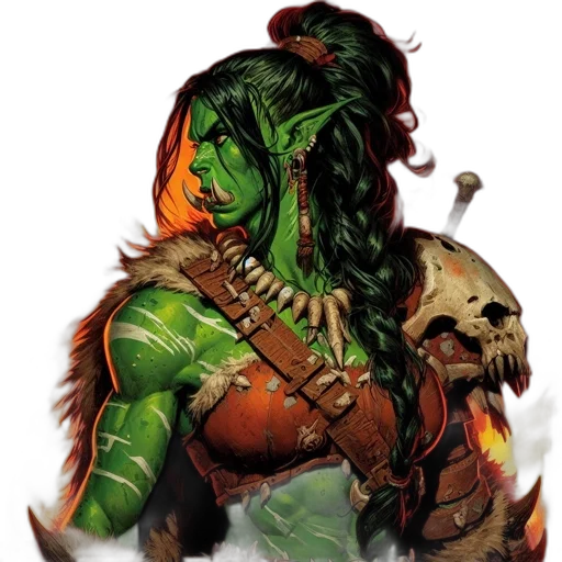 creature, mask, concept art, comic book art, fantasy art, green, fierce, green-skinned transparent PNG cut-out