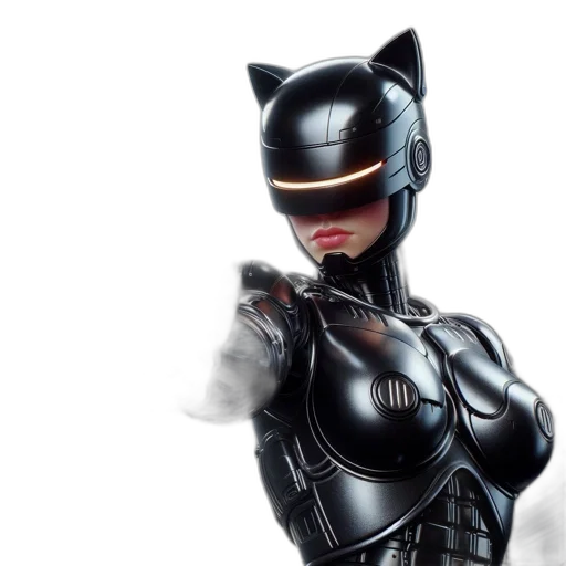 robot, 3d render, comic book art, concept art, cyberpunk, sleek, armored, robotic transparent PNG cut-out