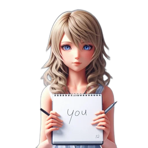 face, robot, staff, dress, 3d render, anime, photorealistic, concept art transparent PNG cut-out