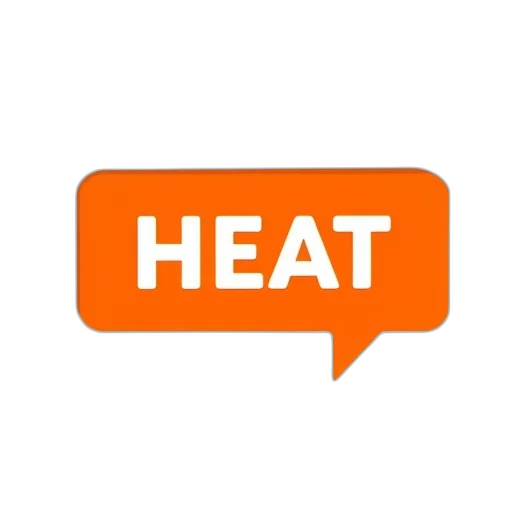 hat, jacket, stylized, orange, rectangle, word, heat, white transparent PNG cut-out