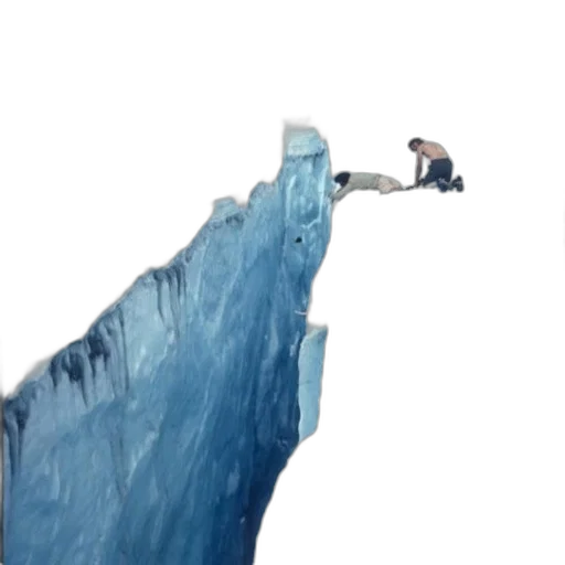 concept art, snow, underwater, two, people, glacier, deep, crevasse transparent PNG cut-out
