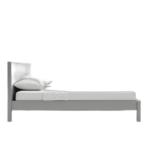furniture, staff, 3d render, photorealistic, concept art, monochrome, minimalist, bed transparent PNG cut-out