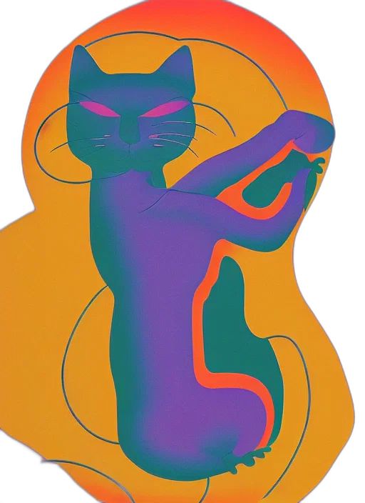 mask, vaporwave, neon, colorful transparent PNG cut-out
