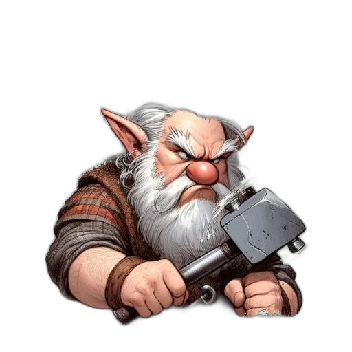 weapon, staff, dragon, concept art, fantasy art, pixel art, stern-looking, dwarf transparent PNG cut-out